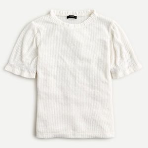 NWT J. Crew puff sleeve pointelle blouse top
So cute & Brand new with tags!